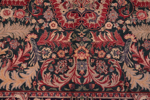 handmade Traditional Afridi Green Lt. Green Hand Knotted RECTANGLE 100% WOOL area rug 9x12