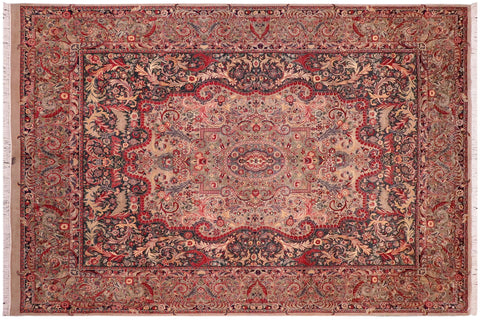 handmade Traditional Afridi Green Lt. Green Hand Knotted RECTANGLE 100% WOOL area rug 9x12