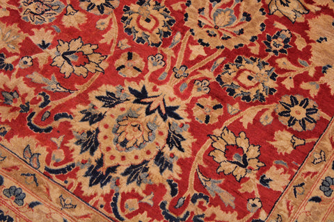 handmade Transitional Mahal Red Blue Hand Knotted RECTANGLE 100% WOOL area rug 9x12