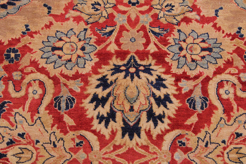 handmade Transitional Mahal Red Blue Hand Knotted RECTANGLE 100% WOOL area rug 9x12