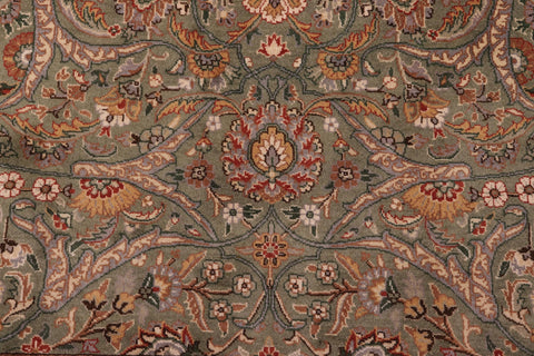 handmade Traditional Regular Lt. Green Ivory Hand Knotted RECTANGLE 100% WOOL area rug 9x12