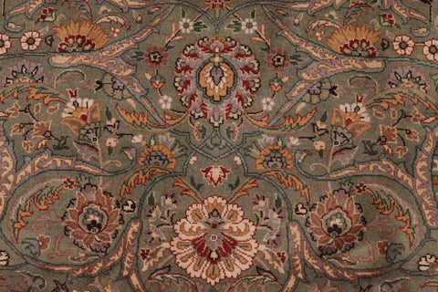 handmade Traditional Regular Lt. Green Ivory Hand Knotted RECTANGLE 100% WOOL area rug 9x12