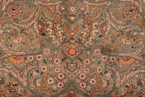 handmade Traditional Regular Lt. Green Ivory Hand Knotted RECTANGLE 100% WOOL area rug 9x12