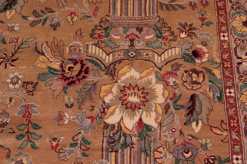 handmade Transitional Pupo Tan Tan Hand Knotted RECTANGLE 100% WOOL area rug 9x12