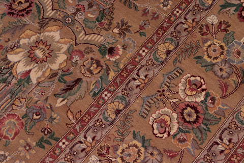 handmade Transitional Pupo Tan Tan Hand Knotted RECTANGLE 100% WOOL area rug 9x12