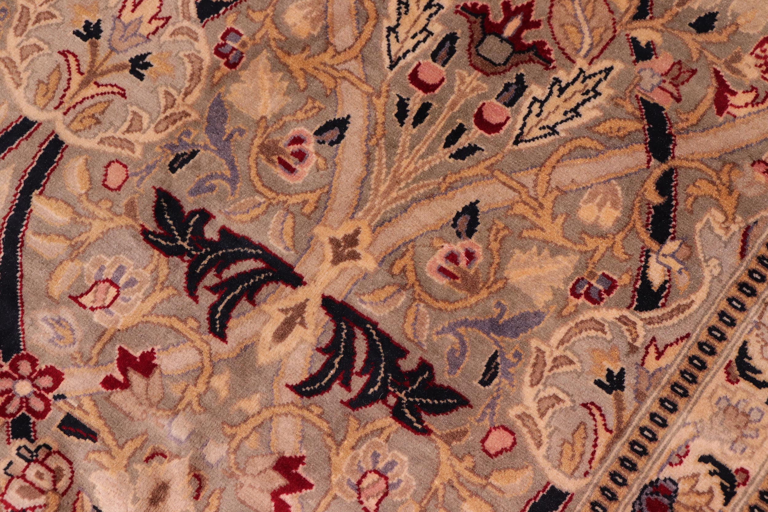 handmade Transitional Mujahid Green Red Hand Knotted RECTANGLE 100% WOOL area rug 9x12