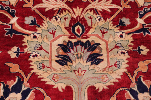 handmade Traditional Lahore Red Blue Hand Knotted RECTANGLE 100% WOOL area rug 9x12