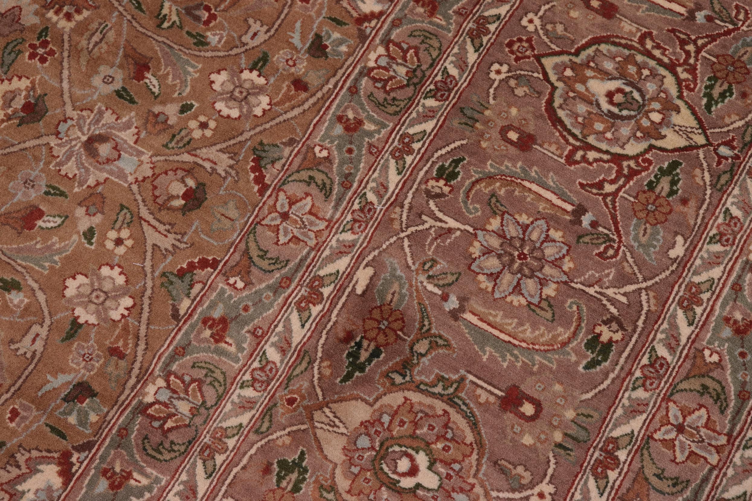 handmade Transitional  Drk. Blue Lt. Green Hand Knotted RECTANGLE 100% WOOL area rug 9x12