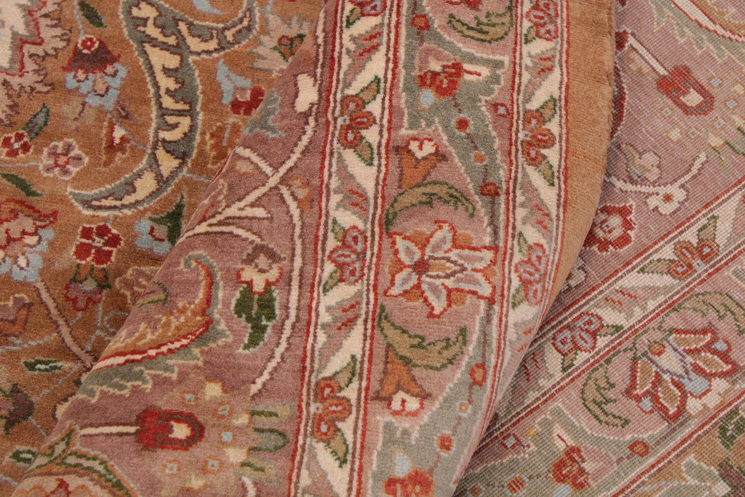 handmade Transitional  Drk. Blue Lt. Green Hand Knotted RECTANGLE 100% WOOL area rug 9x12