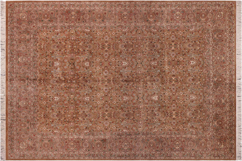 handmade Transitional  Drk. Blue Lt. Green Hand Knotted RECTANGLE 100% WOOL area rug 9x12
