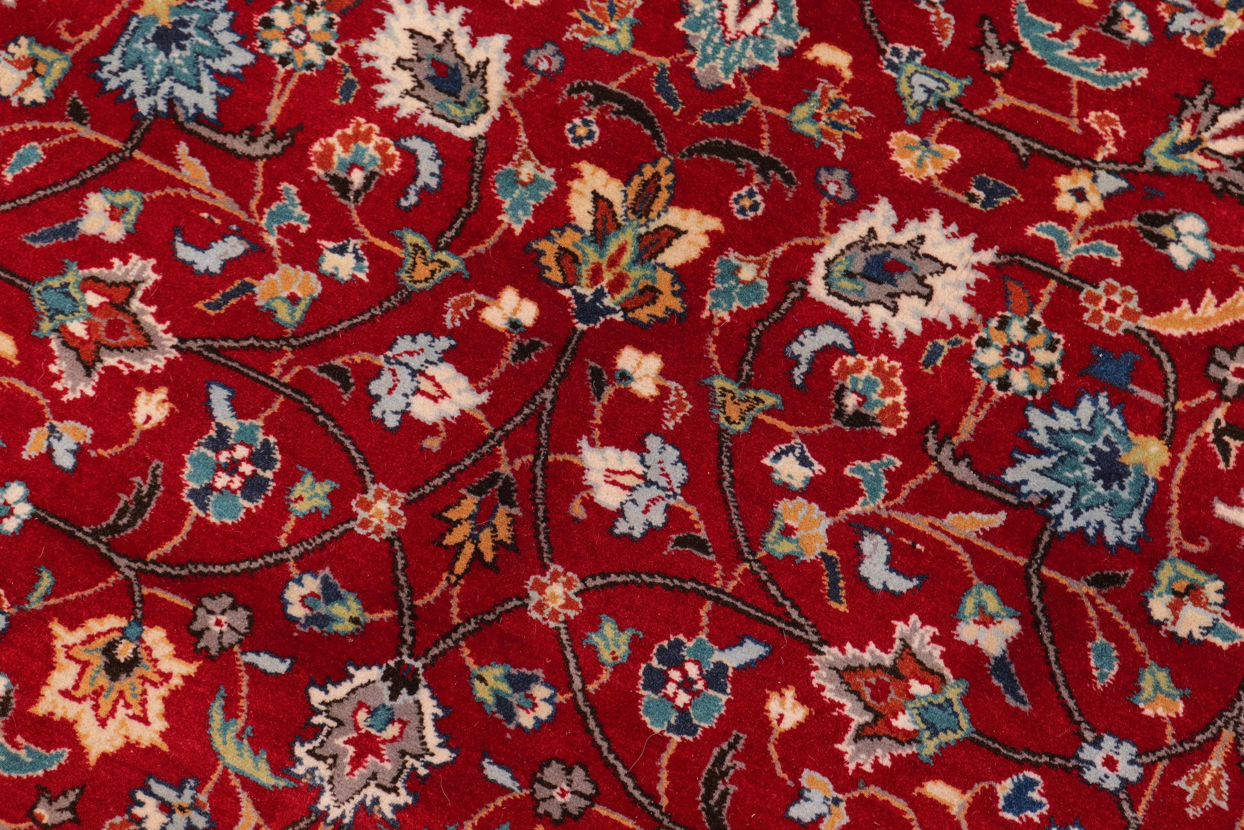 handmade Transitional  Red Teal Hand Knotted RECTANGLE 100% WOOL area rug 9x12