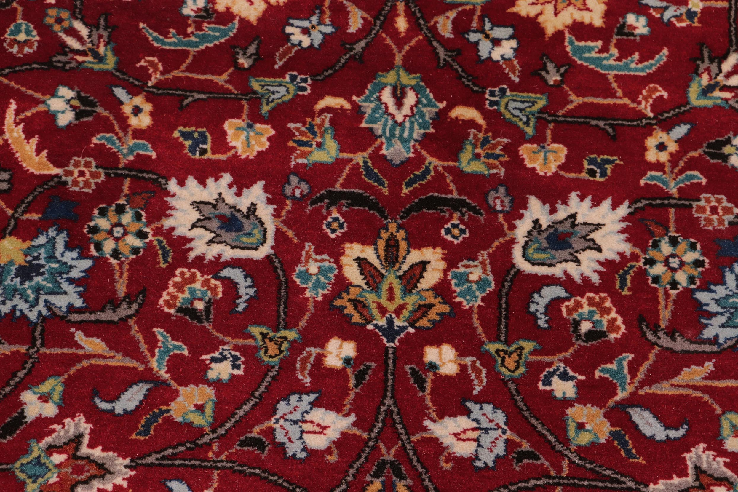 handmade Transitional  Red Teal Hand Knotted RECTANGLE 100% WOOL area rug 9x12
