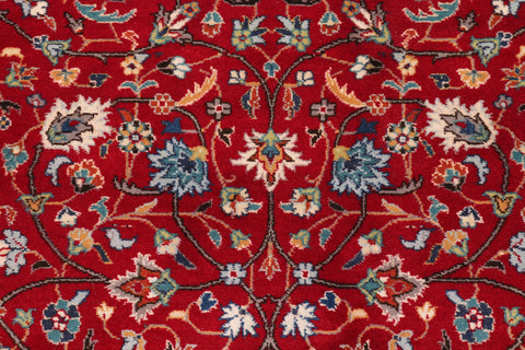 handmade Transitional  Red Teal Hand Knotted RECTANGLE 100% WOOL area rug 9x12