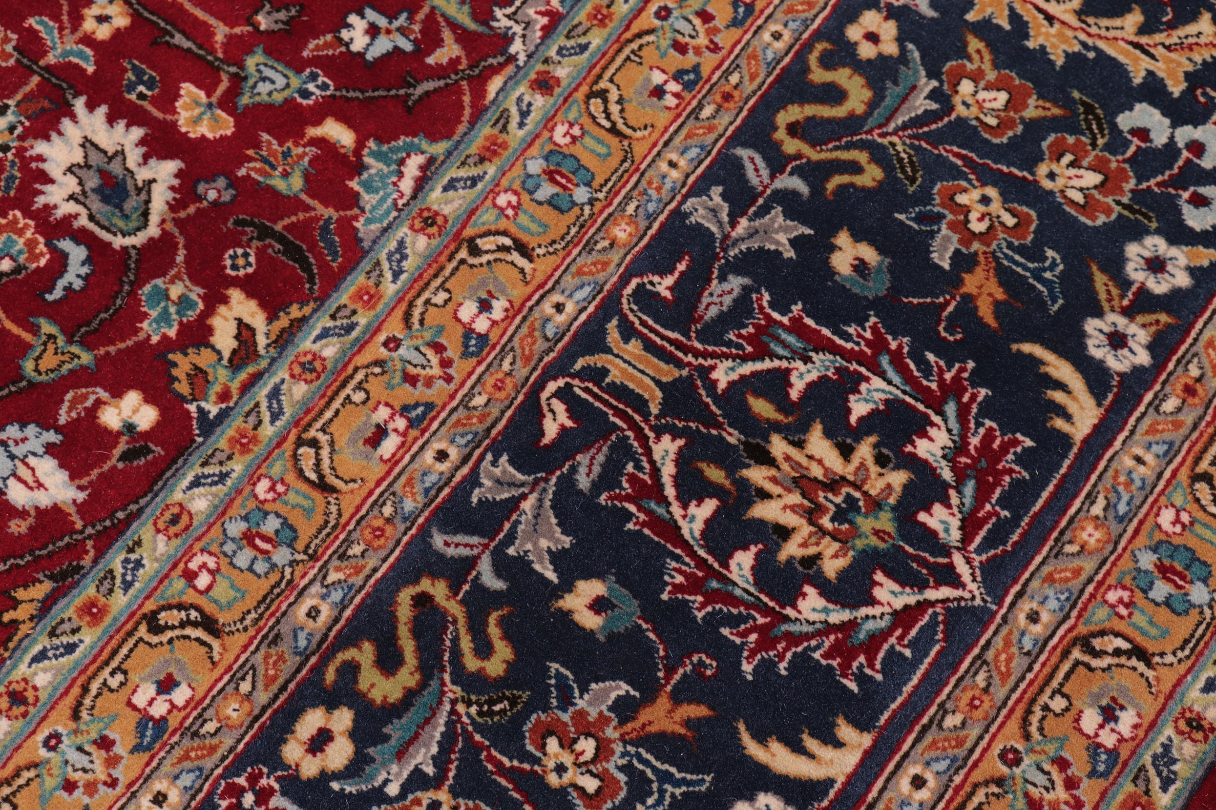 handmade Transitional  Red Teal Hand Knotted RECTANGLE 100% WOOL area rug 9x12