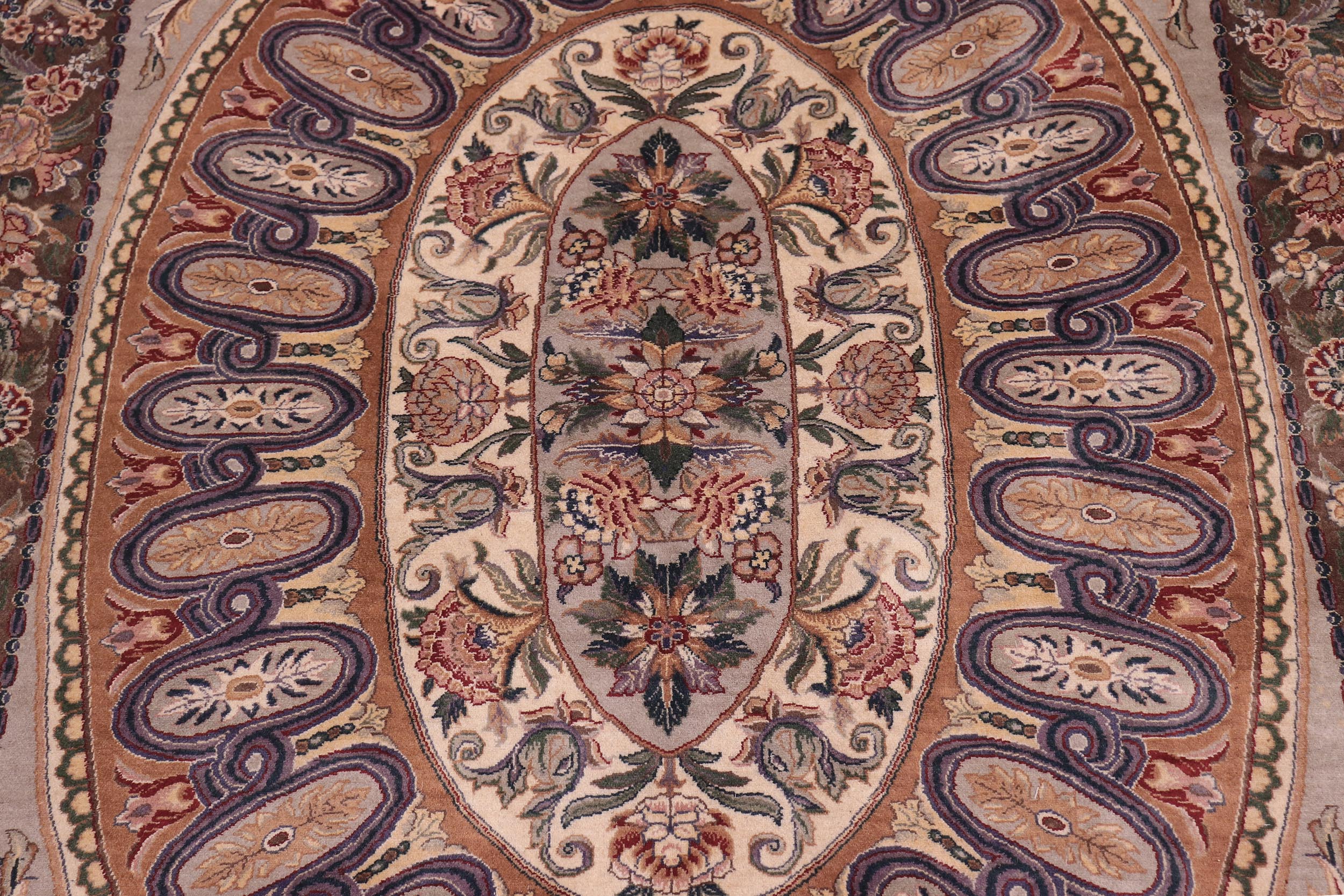 handmade Traditional Persian Lt. Gray Brown Hand Knotted RECTANGLE 100% WOOL area rug 9x12