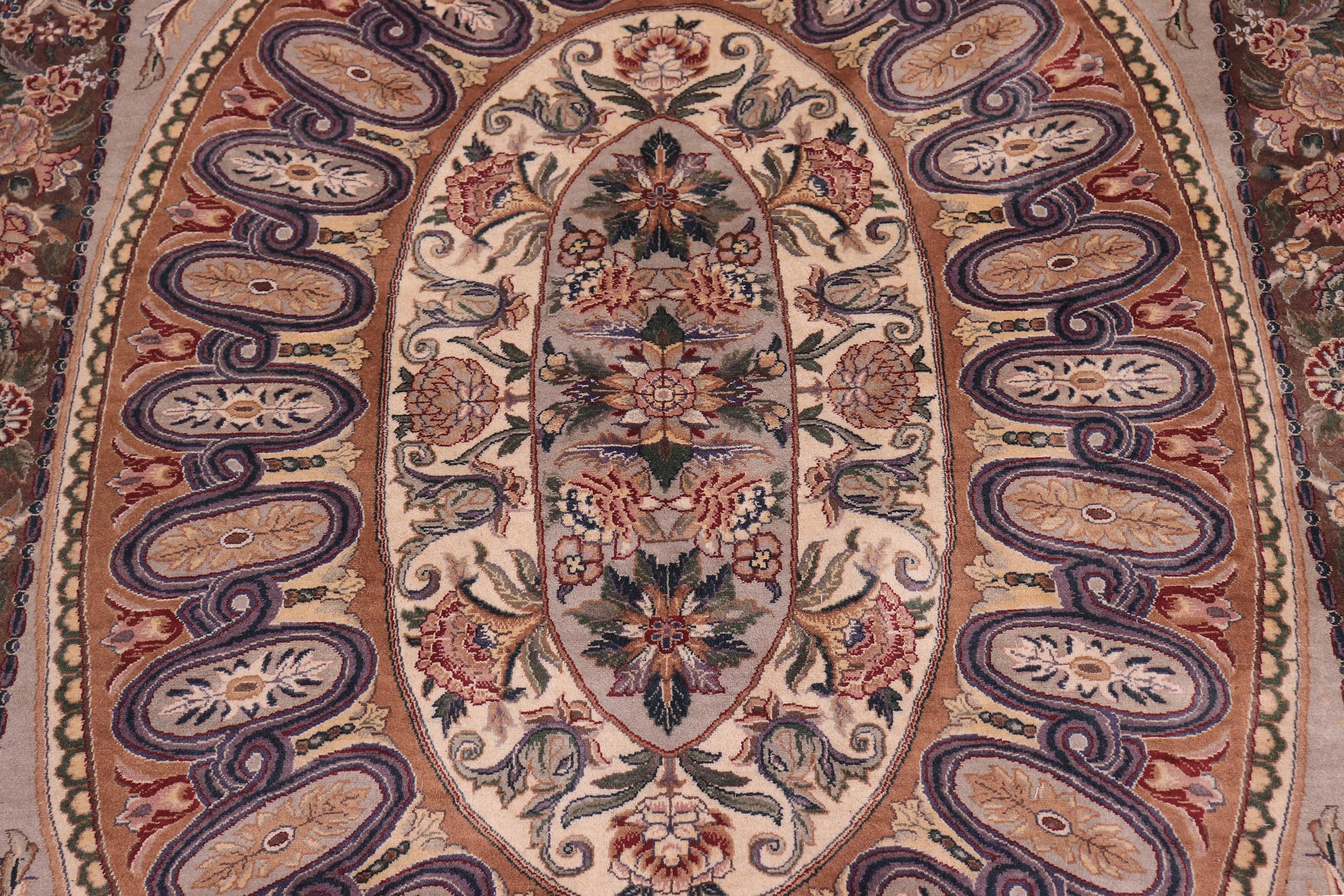 handmade Traditional Persian Lt. Gray Brown Hand Knotted RECTANGLE 100% WOOL area rug 9x12