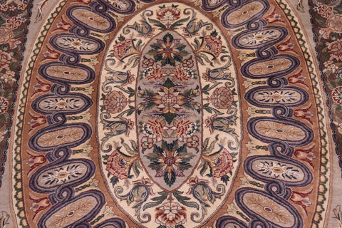 handmade Traditional Persian Lt. Gray Brown Hand Knotted RECTANGLE 100% WOOL area rug 9x12