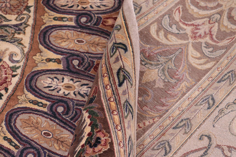 handmade Traditional Persian Lt. Gray Brown Hand Knotted RECTANGLE 100% WOOL area rug 9x12