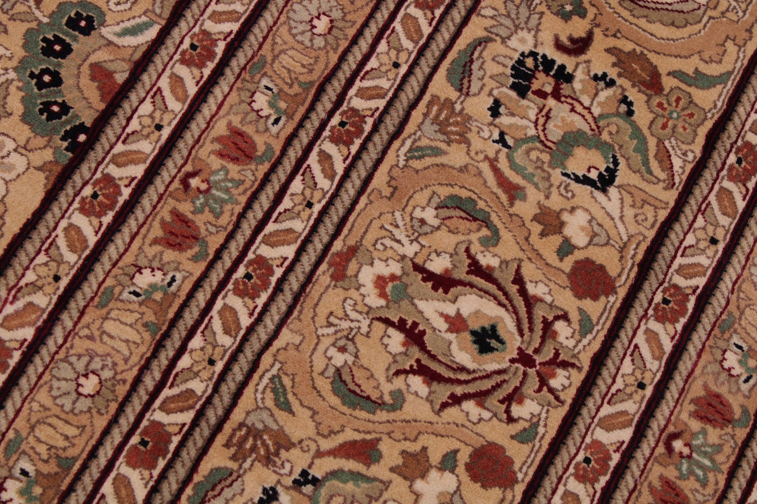handmade Traditional Lahore Ivory Ivory Hand Knotted RECTANGLE 100% WOOL area rug 9x12