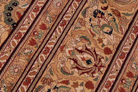 handmade Traditional Lahore Ivory Ivory Hand Knotted RECTANGLE 100% WOOL area rug 9x12