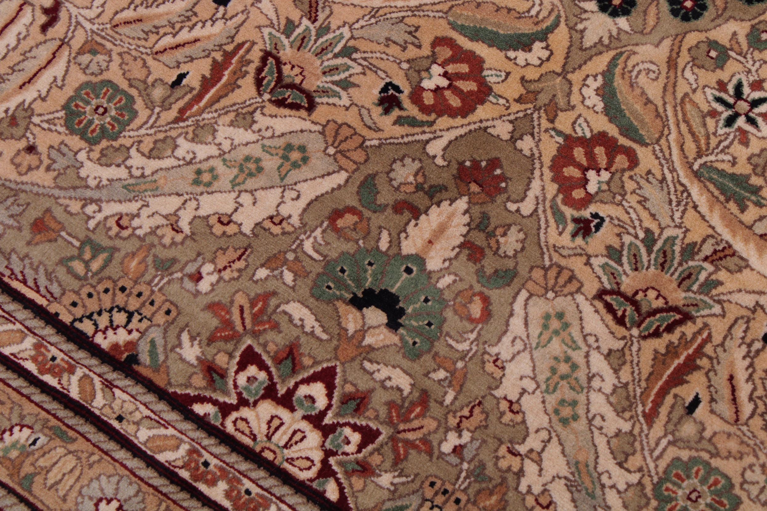 handmade Traditional Lahore Ivory Ivory Hand Knotted RECTANGLE 100% WOOL area rug 9x12