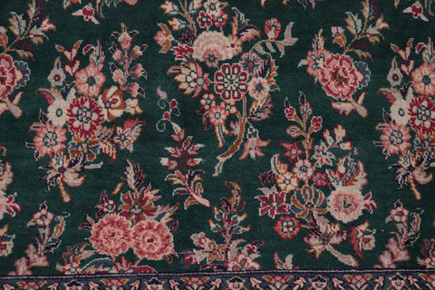handmade Transitional Sarook Green Green Hand Knotted RECTANGLE 100% WOOL area rug 9x12