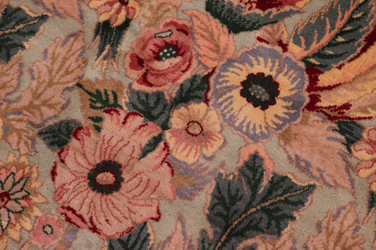 handmade Transitional  Lt. Green Lt. Green Hand Knotted RECTANGLE 100% WOOL area rug 9x12