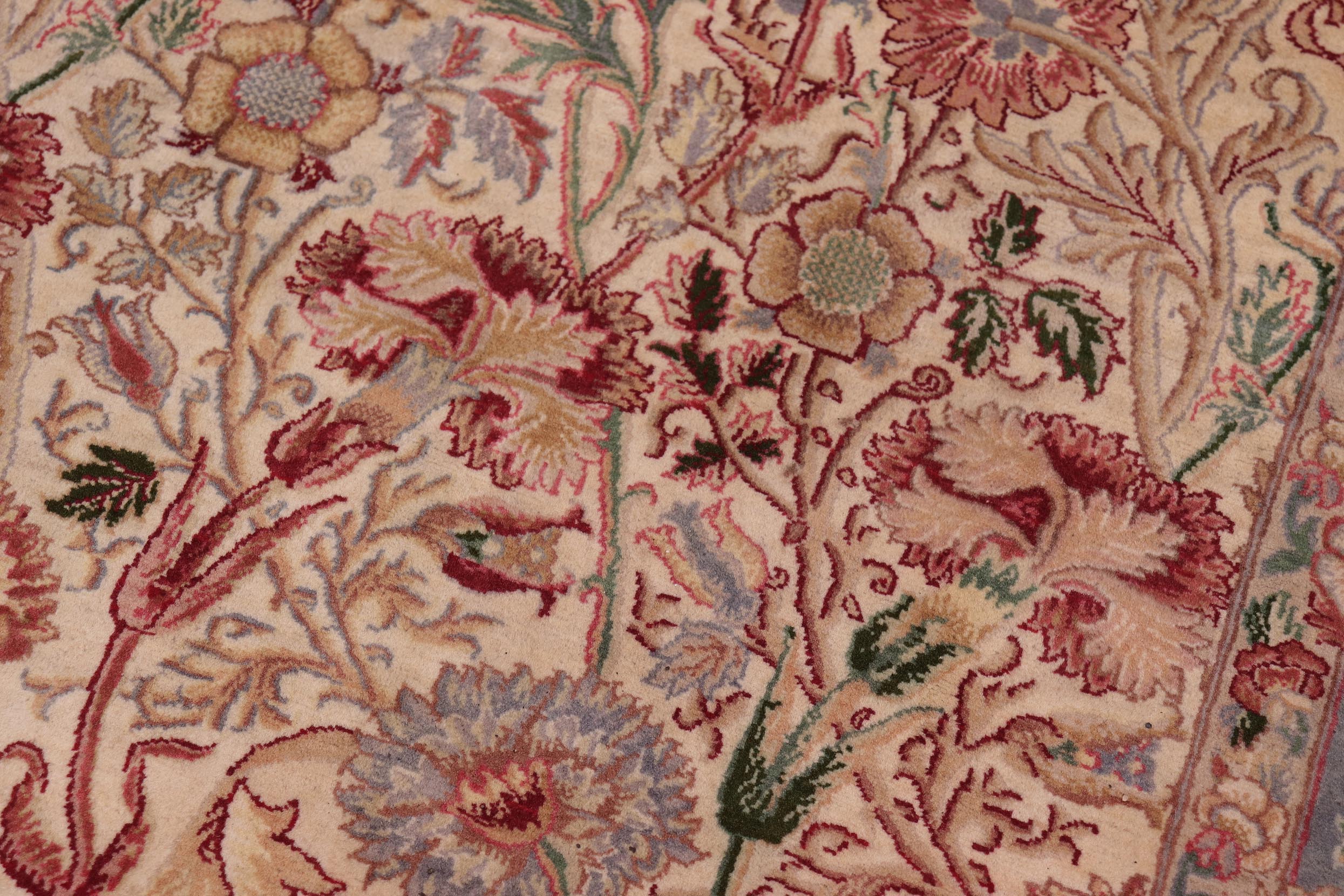 handmade Transitional Irfan Ivory Lt. Blue Hand Knotted RECTANGLE 100% WOOL area rug 9x12