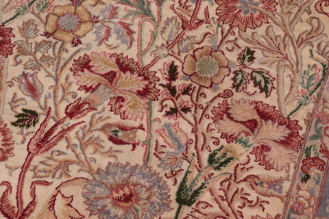 handmade Transitional Irfan Ivory Lt. Blue Hand Knotted RECTANGLE 100% WOOL area rug 9x12