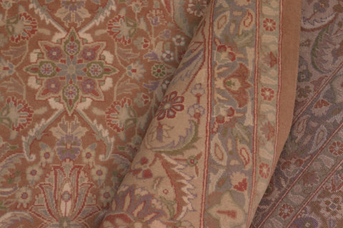 handmade Transitional Kafkaz Brown Lt. Tan Hand Knotted RECTANGLE 100% WOOL area rug 9x12