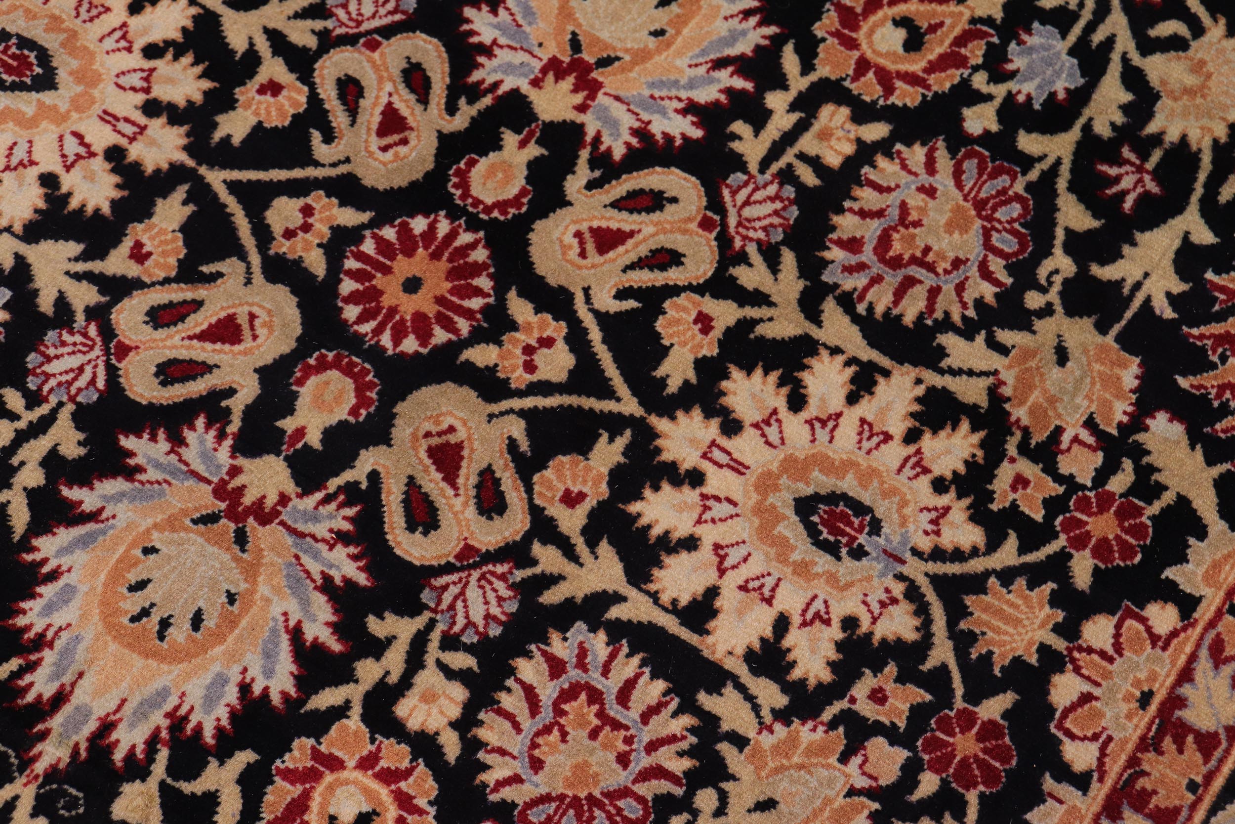 handmade Transitional New Asif Black Tan Hand Knotted RECTANGLE 100% WOOL area rug 9x12