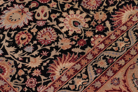 handmade Transitional New Asif Black Tan Hand Knotted RECTANGLE 100% WOOL area rug 9x12