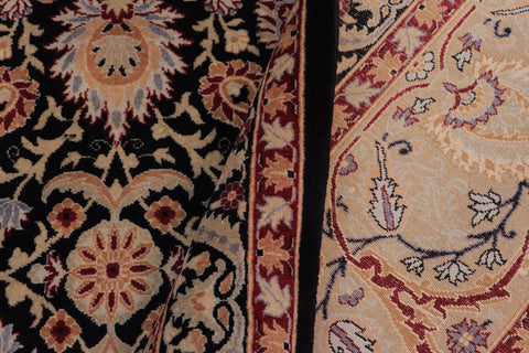 handmade Transitional New Asif Black Tan Hand Knotted RECTANGLE 100% WOOL area rug 9x12
