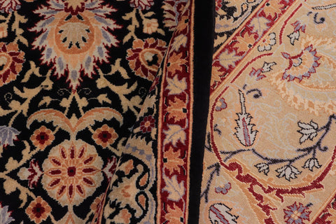 handmade Transitional New Asif Black Tan Hand Knotted RECTANGLE 100% WOOL area rug 9x12