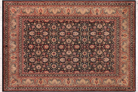 handmade Transitional New Asif Black Tan Hand Knotted RECTANGLE 100% WOOL area rug 9x12