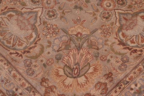 handmade Traditional Lahore Lt. Gray Lt. Gray Hand Knotted RECTANGLE 100% WOOL area rug 9x12