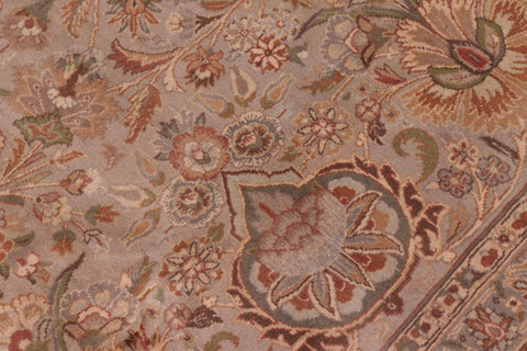 handmade Traditional Lahore Lt. Gray Lt. Gray Hand Knotted RECTANGLE 100% WOOL area rug 9x12