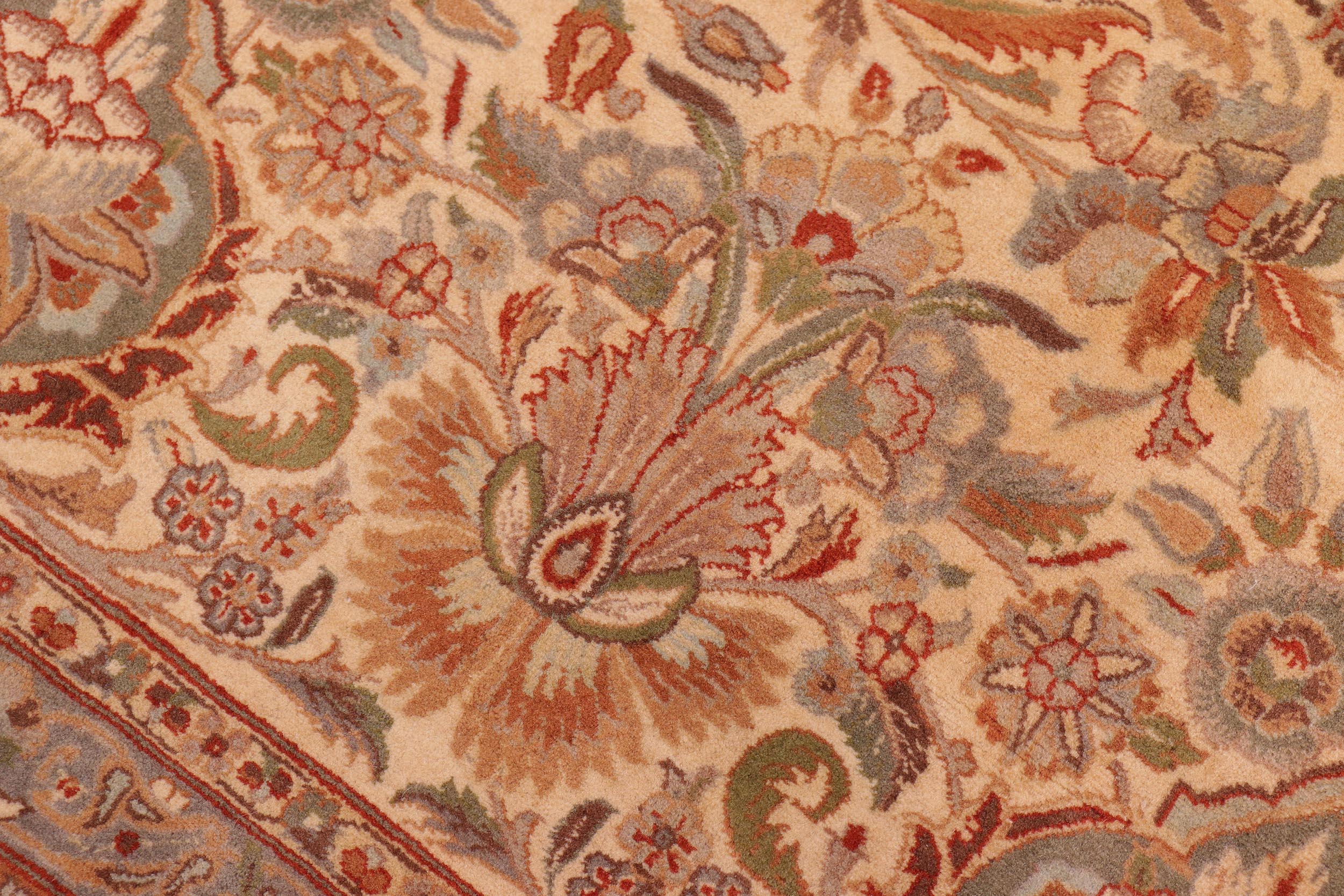 handmade Traditional  Ivory Ivory Hand Knotted RECTANGLE 100% WOOL area rug 9x12