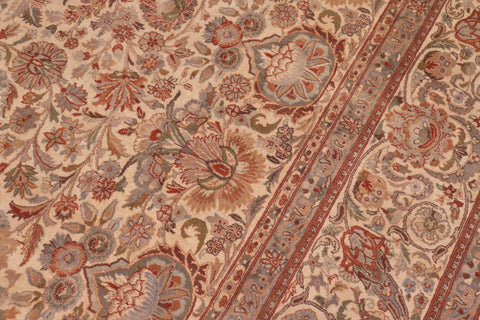 handmade Traditional  Ivory Ivory Hand Knotted RECTANGLE 100% WOOL area rug 9x12
