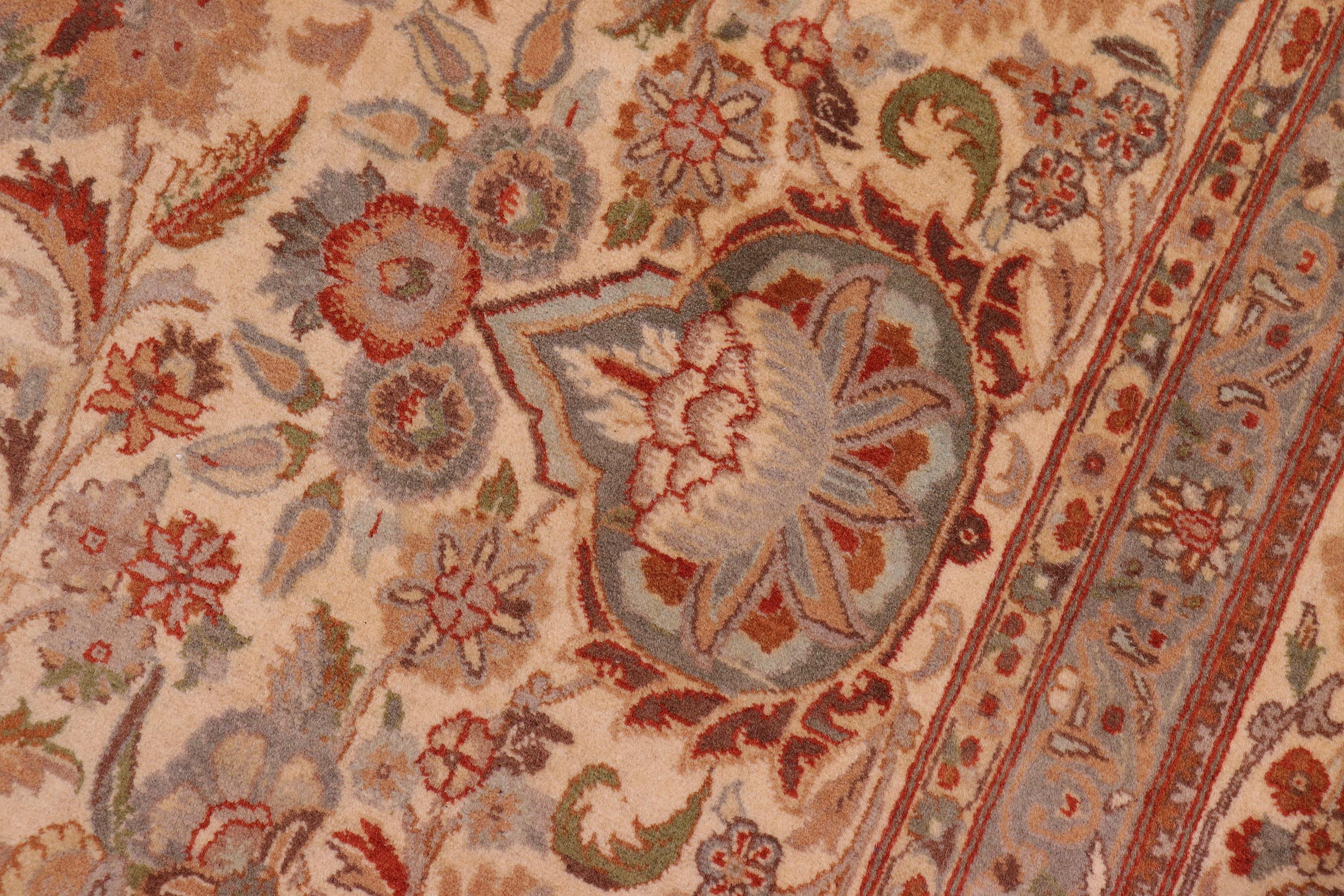 handmade Traditional  Ivory Ivory Hand Knotted RECTANGLE 100% WOOL area rug 9x12