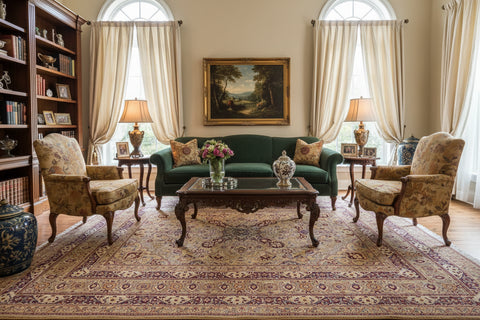 handmade Traditional  Lt. Green Lt. Green Hand Knotted RECTANGLE 100% WOOL area rug 9x12
