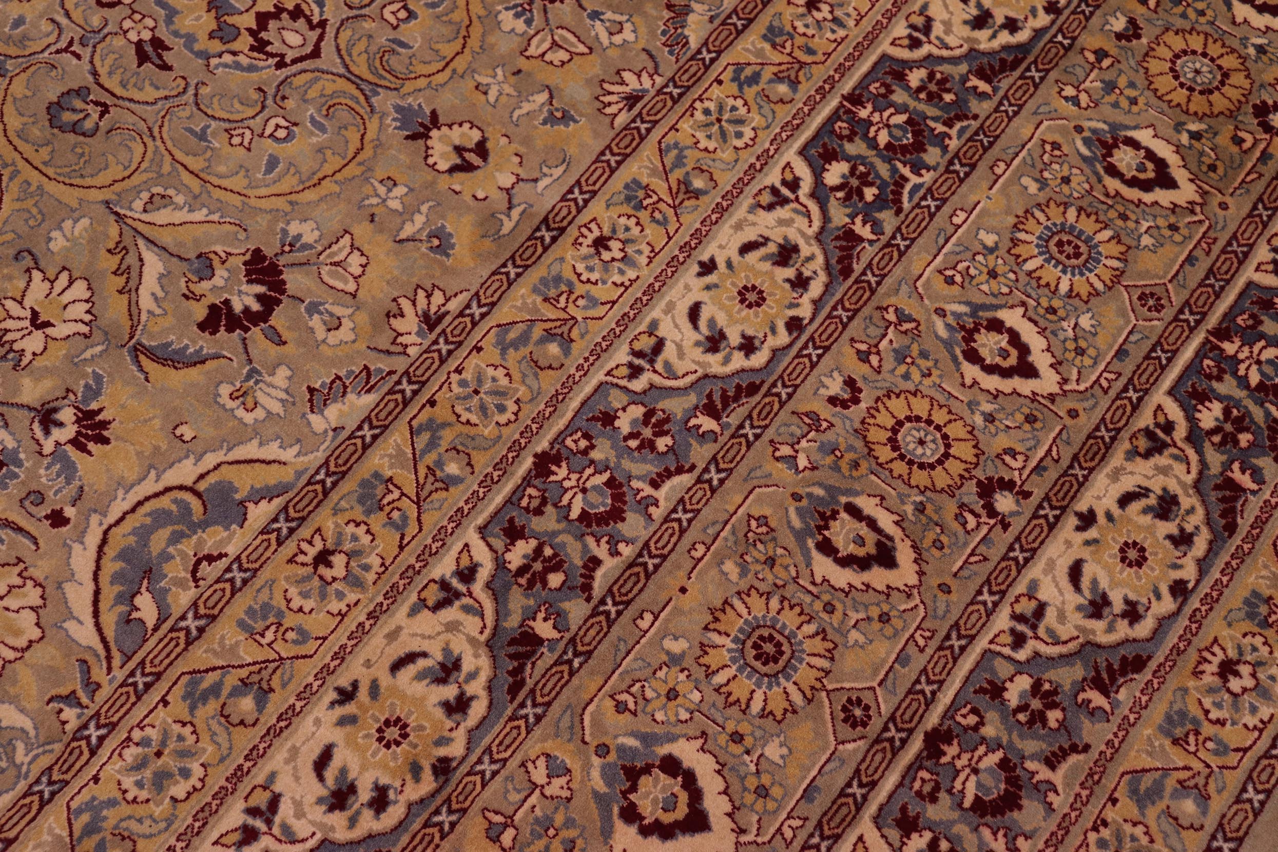 handmade Traditional  Lt. Green Lt. Green Hand Knotted RECTANGLE 100% WOOL area rug 9x12