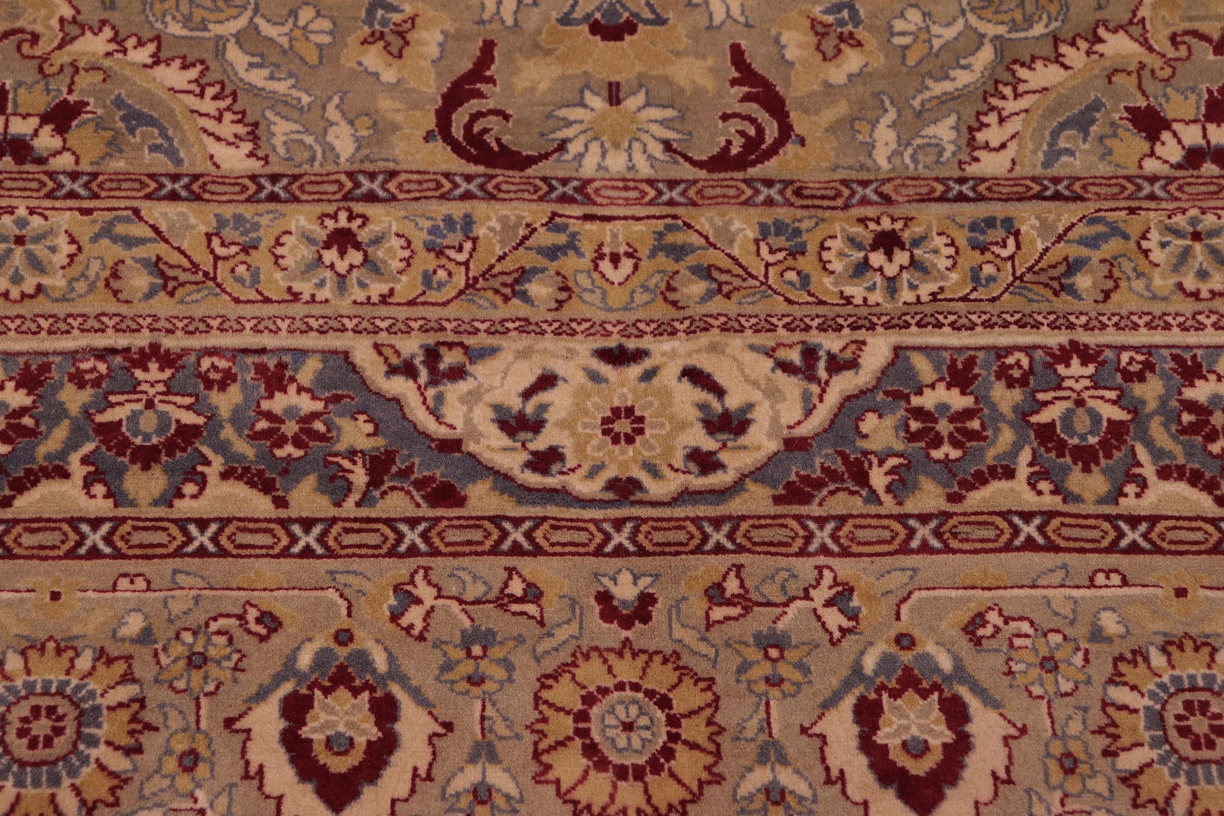 handmade Traditional  Lt. Green Lt. Green Hand Knotted RECTANGLE 100% WOOL area rug 9x12