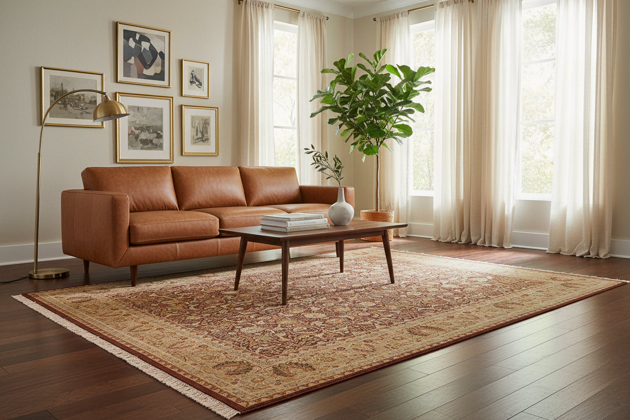 handmade Transitional Regular Brown Tan Hand Knotted RECTANGLE 100% WOOL area rug 9x12