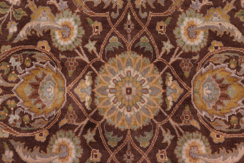 handmade Transitional Regular Brown Tan Hand Knotted RECTANGLE 100% WOOL area rug 9x12