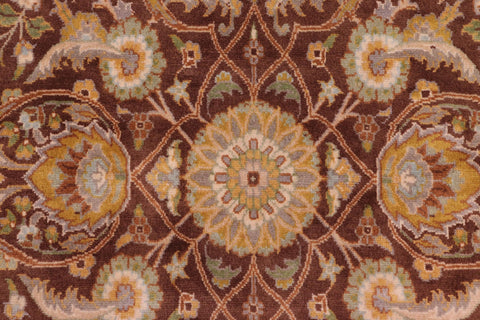 handmade Transitional Regular Brown Tan Hand Knotted RECTANGLE 100% WOOL area rug 9x12