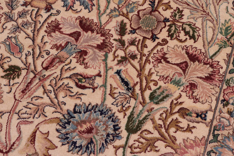 handmade Transitional Sultan Ivory Blue Hand Knotted RECTANGLE 100% WOOL area rug 9x12