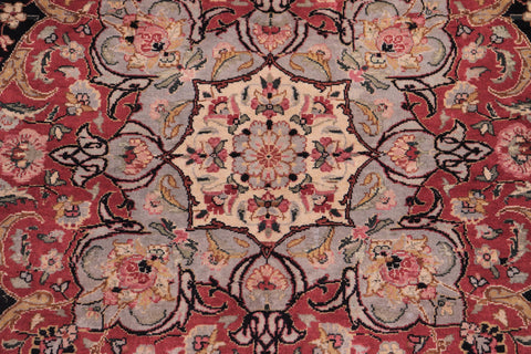 handmade Traditional Kashan Black Red Hand Knotted RECTANGLE 100% WOOL area rug 9x12