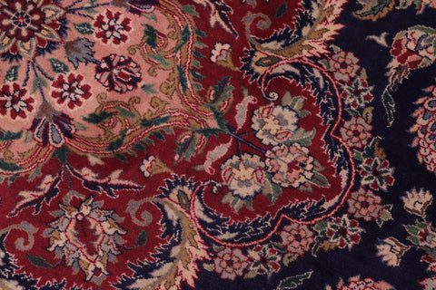 handmade Traditional Tabriz Blue Ivory Hand Knotted RECTANGLE 100% WOOL area rug 9x12