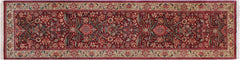 handmade Traditional Kirman Red Beige Hand Knotted RUNNER 100% WOOL area rug 3' x 10'